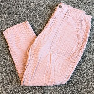 Old Navy, Size 12, Pink Casual Cotton Trousers